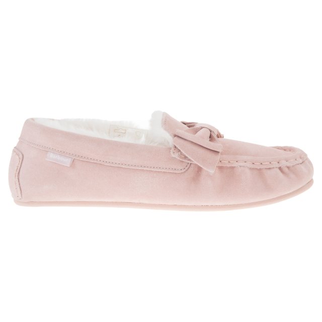 Barbour Sadie Pink Suede LSL0004PI12 Full Slippers Humphries Shoes