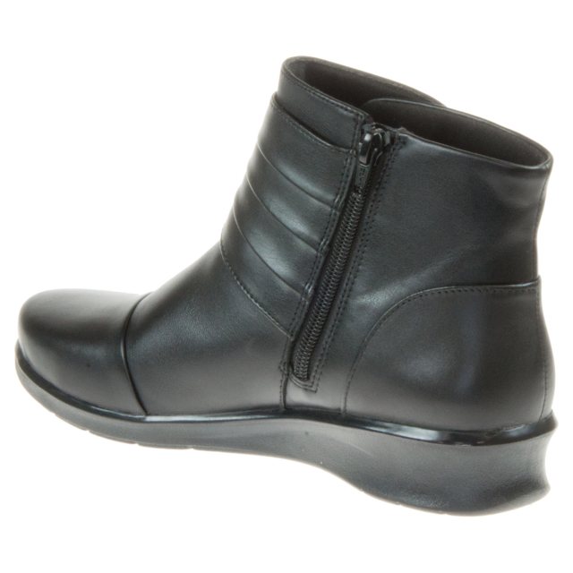 Clarks Hope Twirl Black Leather 26145278 - Ankle Boots - Humphries Shoes