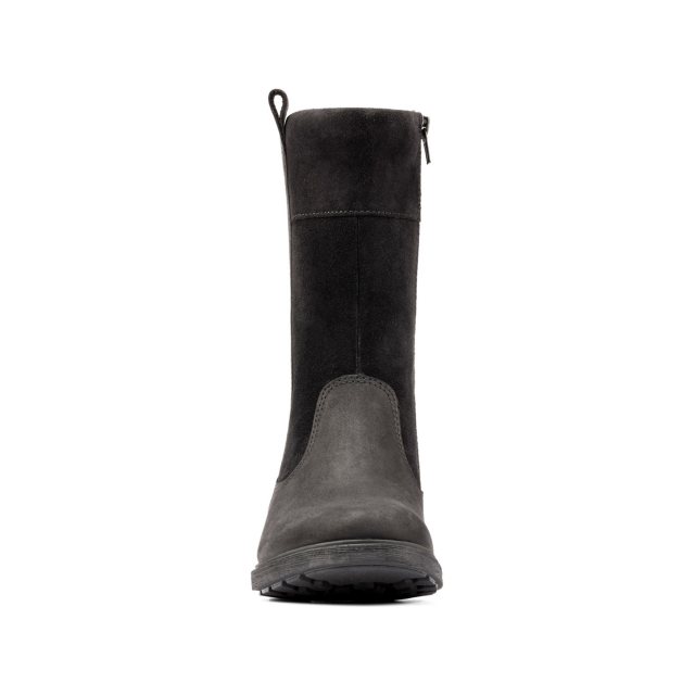 Clarks Astrol Hi Gore Tex Kid Black Leather 26153712 Girls Boots Humphries Shoes