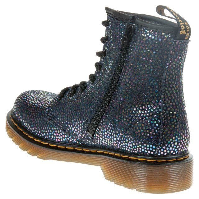 Dr. Martens 1460 Junior [Delaney] Iridescent Black Spot Metallic Suede  26043125 - Girls Boots - Humphries Shoes