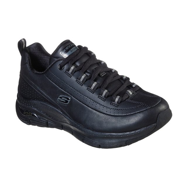 Black best sale shoes sketchers
