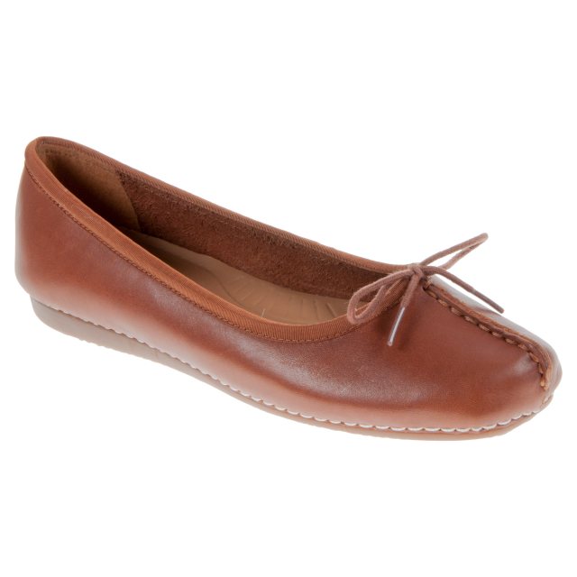 Clarks Freckle Ice Dark Tan 20352930 - Ballerina Shoes - Humphries Shoes