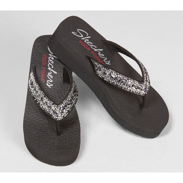 Skechers Vinyasa - Glory Day Black 31619 BLK - Toe Post Sandals - Humphries  Shoes
