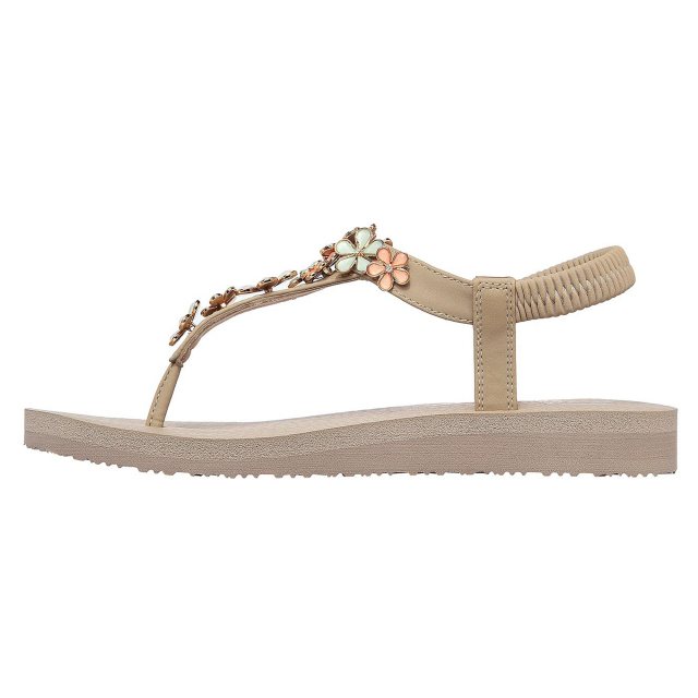 Skechers Meditation - Glass Daisy Taupe / Multi 32922 TPMT - Toe Post ...