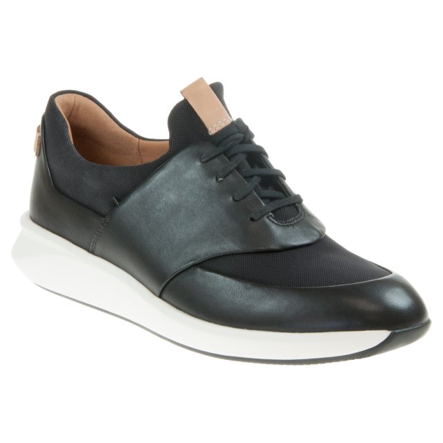Clarks Un Rio Black Leather 26140395 Everyday Shoes - Humphries Shoes