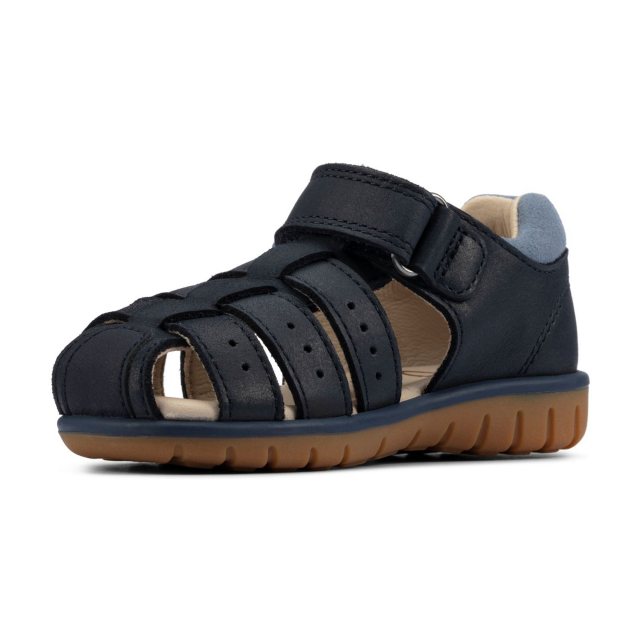 Clarks Roam Bay Toddler Navy Leather 26158036 - First Walkers - Humphries  Shoes