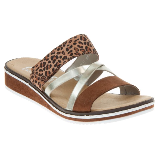 Rieker V3652 Brown V3652-24 - Mule Sandals - Humphries Shoes