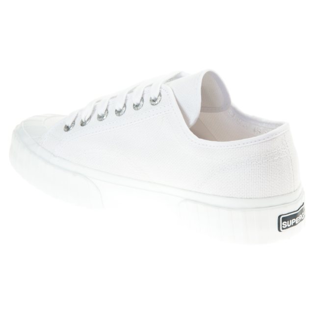 superga 2630 stripe total white fabric