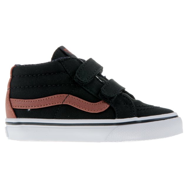 all black leather velcro vans