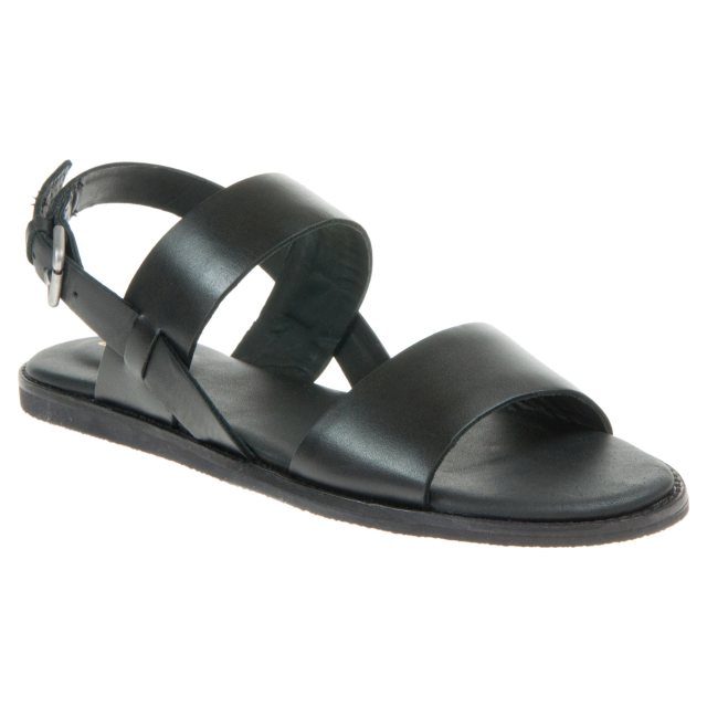 Clarks Karsea Strap Black Leather 26158679 - Full Sandals - Humphries Shoes