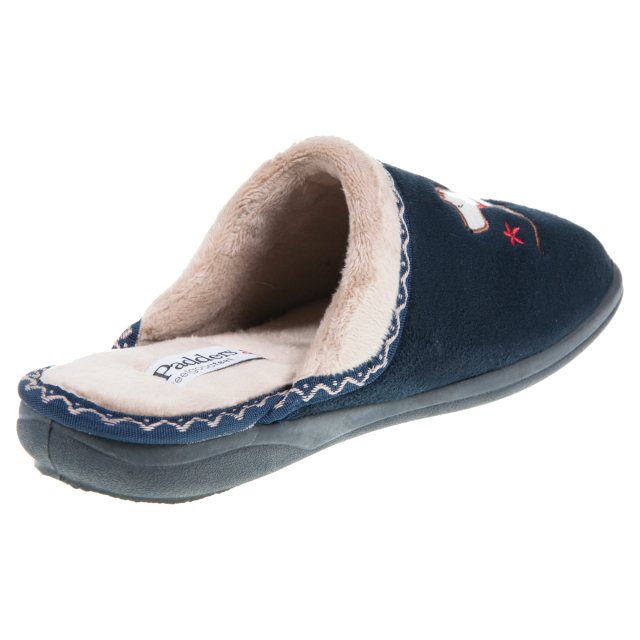 Padders Scotty Navy 479/24 Mule Slippers Humphries Shoes