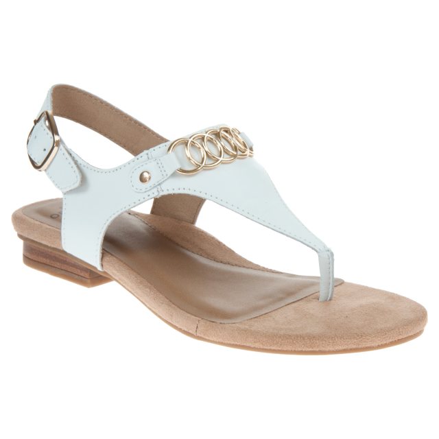 Earth Origins Mendy White 40146 - Toe Post Sandals - Humphries Shoes