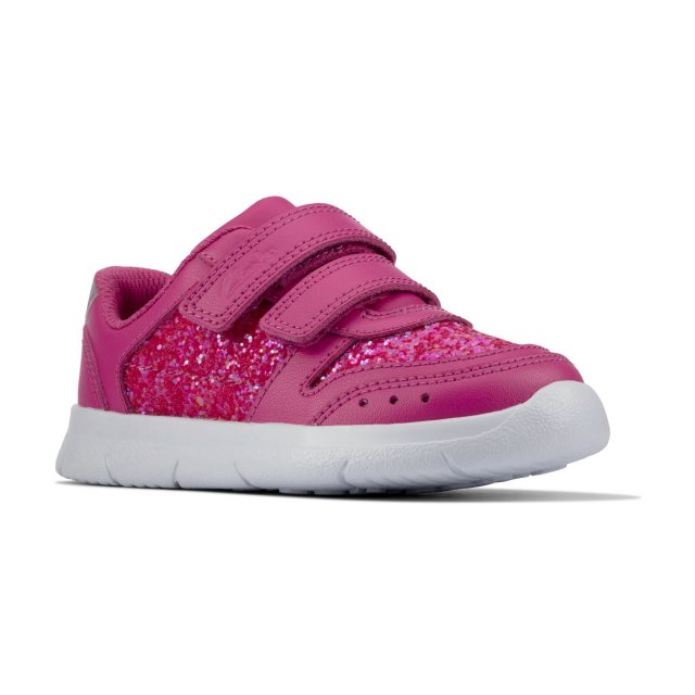 Clarks Ath Sonar Toddler Lipstick Pink Leather 26163791 Girls