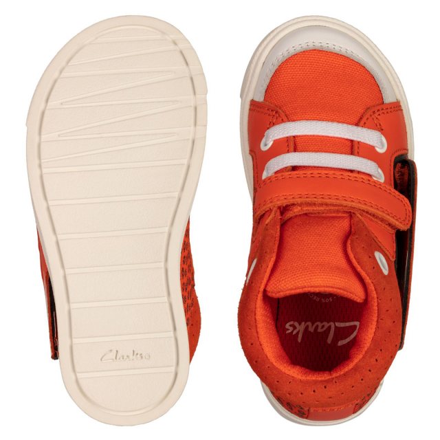 Clarks City Pop Toddler Orange 26162629 Boys Boots Humphries Shoes