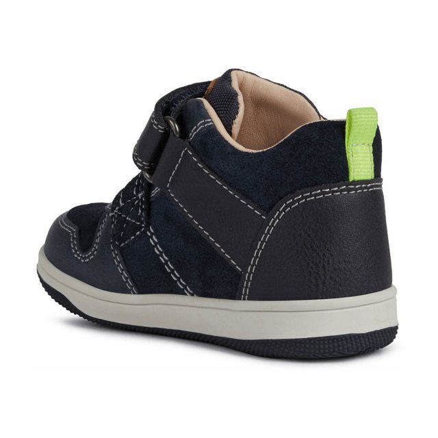 Geox Baby Flick Hi Navy Yellow B161LA 022ME C4502 Boys Shoes