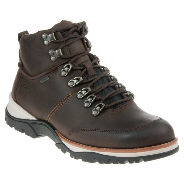 Clarks Topton Pine Gore-Tex Dark Brown Leather 26161260 - Casual Boots ...