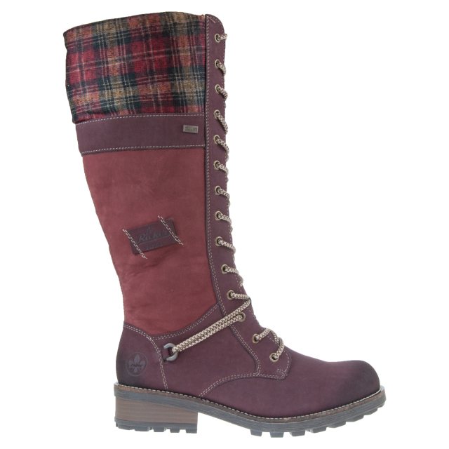 Rieker Z6743 Botas De Media Caña Para Mujer, Rojo, 36 EU