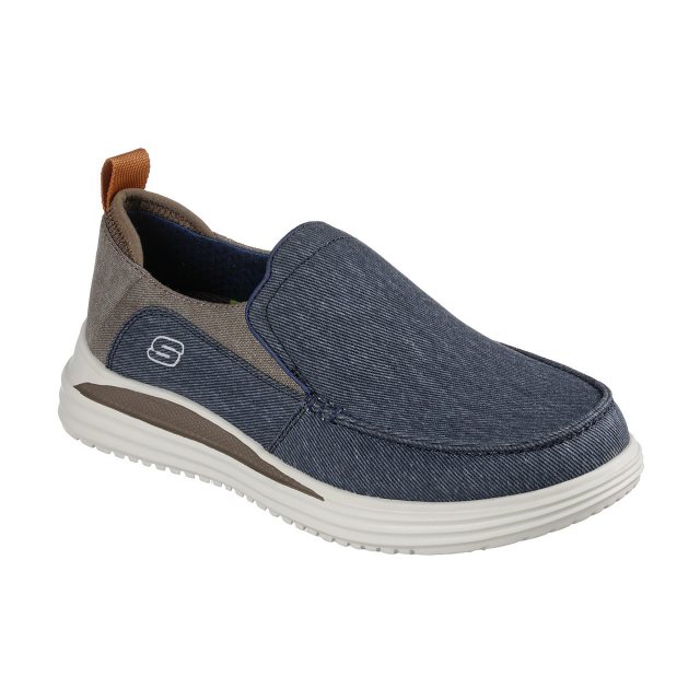 Skechers Proven Evers Navy Brown 204472 NVBR Casual Shoes Humphries Shoes