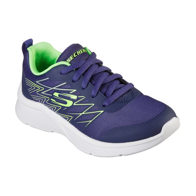 Skechers Microspec - Quick Sprint Navy / Lime 403769L NVLM - Boys