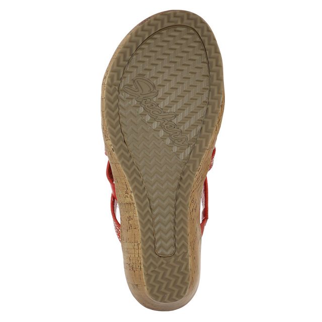 Sandalias Skechers Mujer Con Cuña Sandalias De Cuña Skechers Beverlee Tiger  Posse Marrón Para Mujer Skechers Mujer Vestir