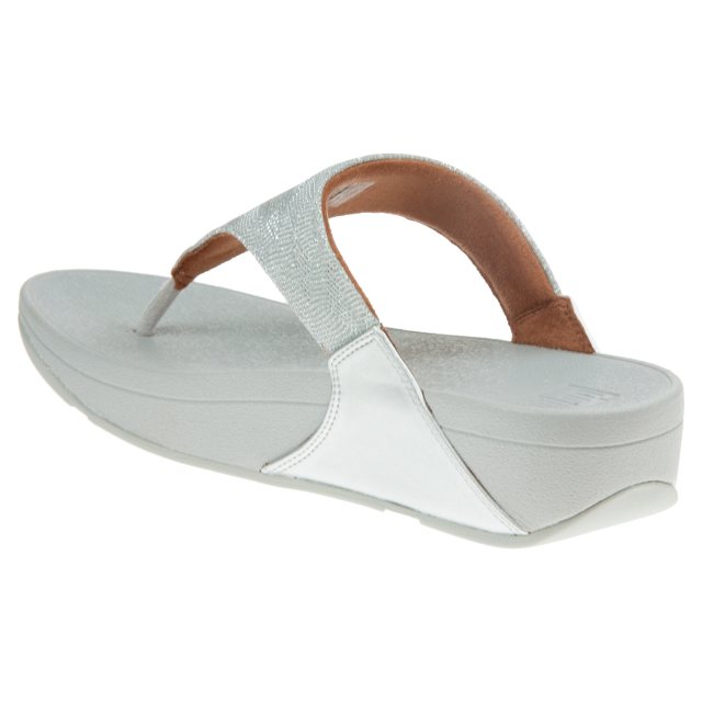 FitFlop Lulu Glitz Toe-Post Silver ET8-011 - Toe Post Sandals - Humphries  Shoes