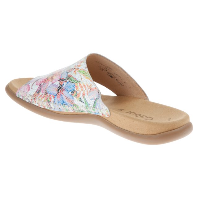 Gabor Lanzarote White / Floral 83.700.31 - Mule Sandals - Humphries Shoes