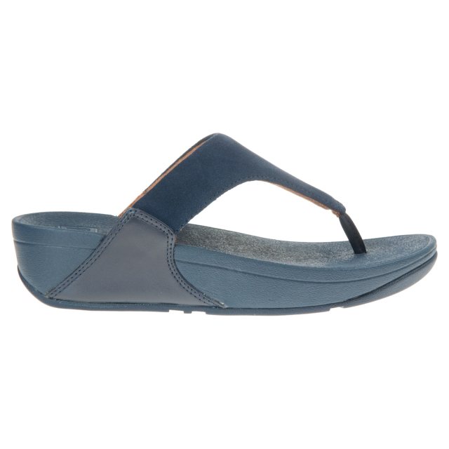 FitFlop Lulu Suede Toe-Post Midnight Navy EV3-399 - Mule Sandals -  Humphries Shoes