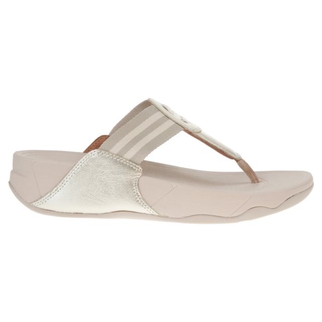 FitFlop Walkstar Toe-Post Platinum DX4-675 - Mule Sandals - Humphries Shoes