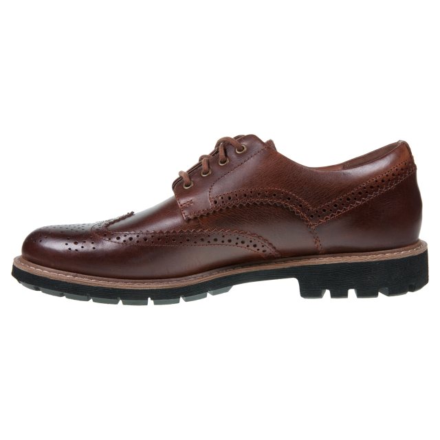 Clarks Batcombe Wing Dark Tan Leather 26127191 Formal Shoes