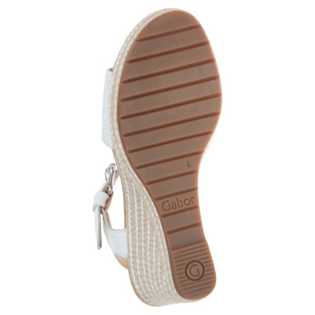 Gabor Karen White Cross-Hatch 82.824.50 - Full Sandals - Humphries