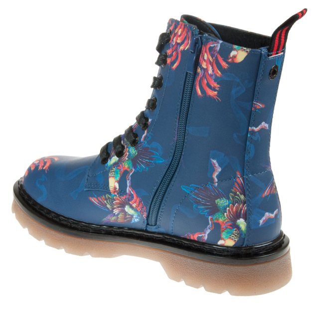 Heavenly Feet Justina Blue Parakeet Ankle Boots Humphries Shoes