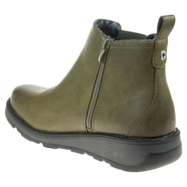 Heavenly Feet New Rolo Khaki Ankle Boots Humphries Shoes