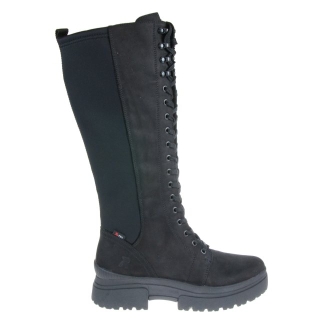 Rieker W0390 Black W0390 00 Knee High Boots Humphries Shoes