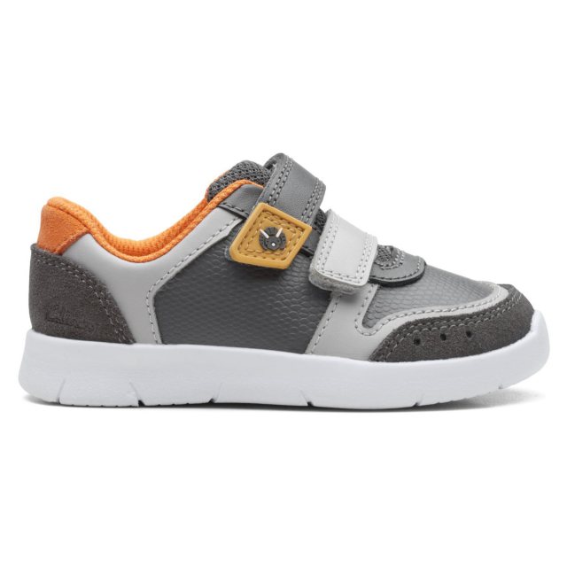 Clarks sales grey leather