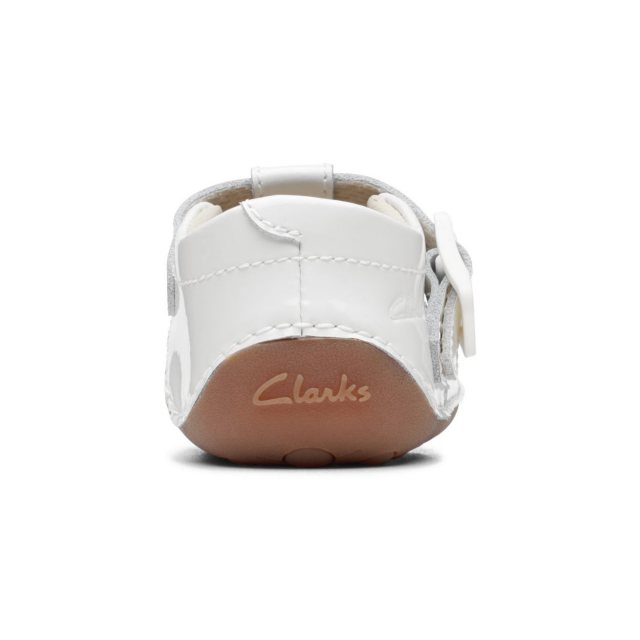 Clarks childrens on sale white shoes