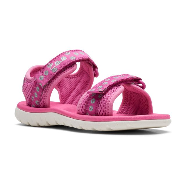 Clarks Surfing Tide Kid Hot Pink 26172042 Girls Sandals