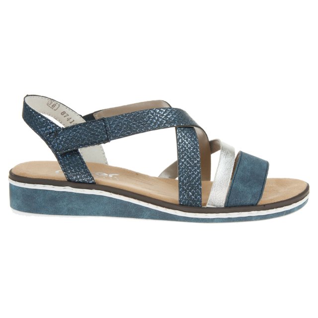 Sandales Rieker Pour Femmes - Taille 39 EU (UK 6) - Bleu - Occasion En Très Bon état - Style à Lanières