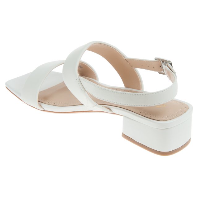 Clarks Seren25 Strap White Leather 26164894 Full Sandals
