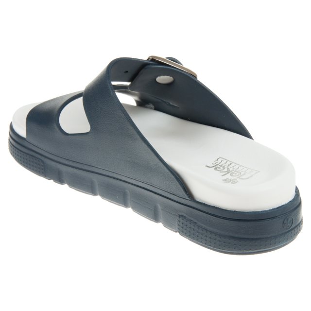 Rieker Tori Dark Blue P2180 14 Mule Sandals Humphries Shoes