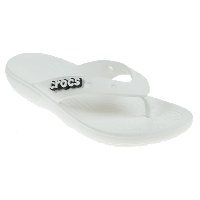 Mens white discount crocs flip flops