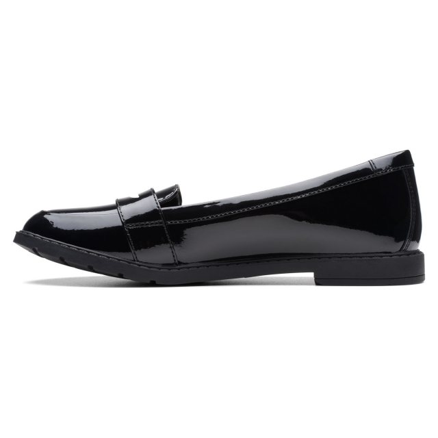 Clarks black on sale patent loafers