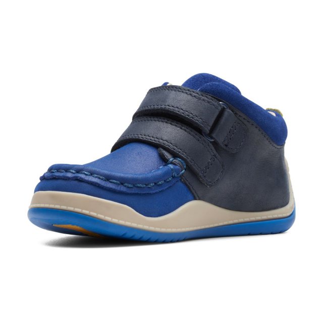 Clarks Noodle Play Toddler Navy Combi 26175318 Boys Boots