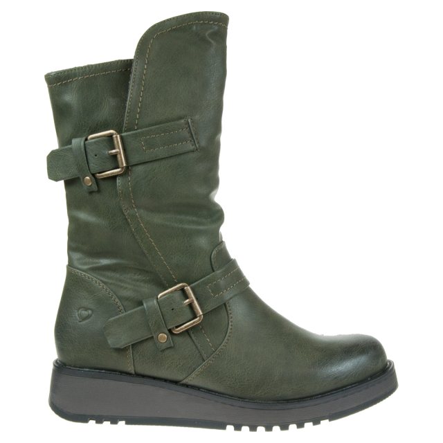 新品 Foundrymews Hannah Boots EU40 11M Heavenly Feet Hannah4 Khaki - Calf Boots - Humphries Shoes
