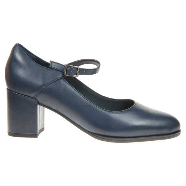 Clarks Freva55 Strap Navy Leather 26176634 - Everyday Shoes 