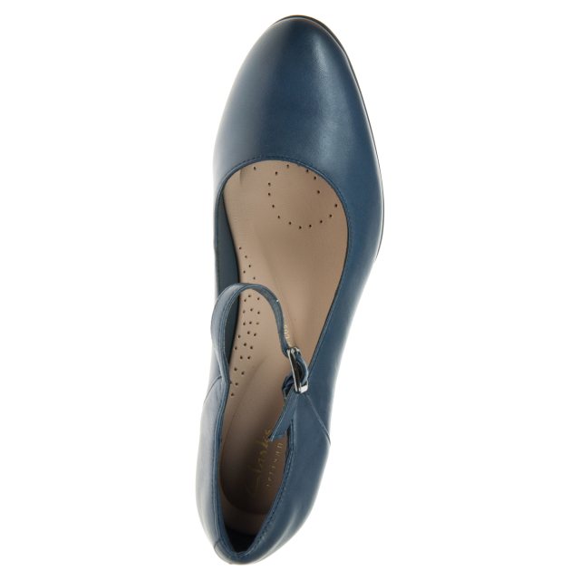 Clarks Freva55 Strap Navy Leather 26176634 - Everyday Shoes 