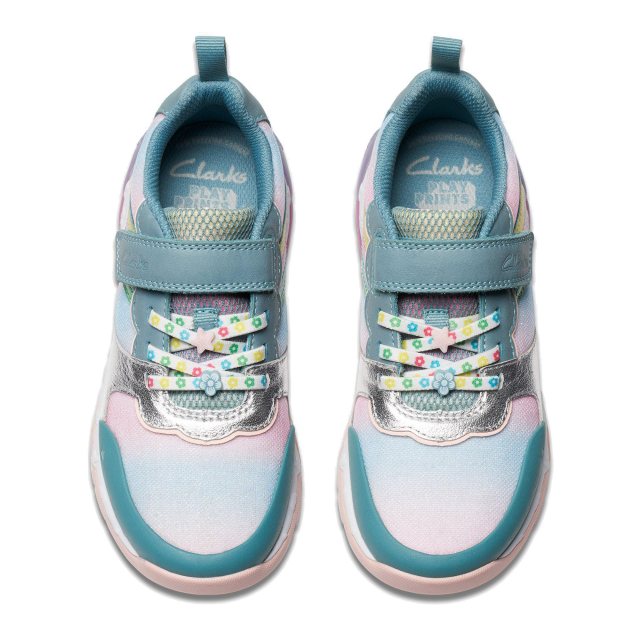 Trainers Frozen Clarks Shoes Kids' Leather Riptape Trainers (7