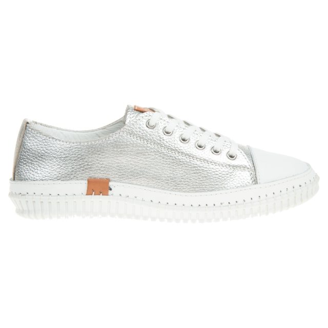 Lazy Dogz Starlet Silver Leather FLD106 SL - Everyday Shoes