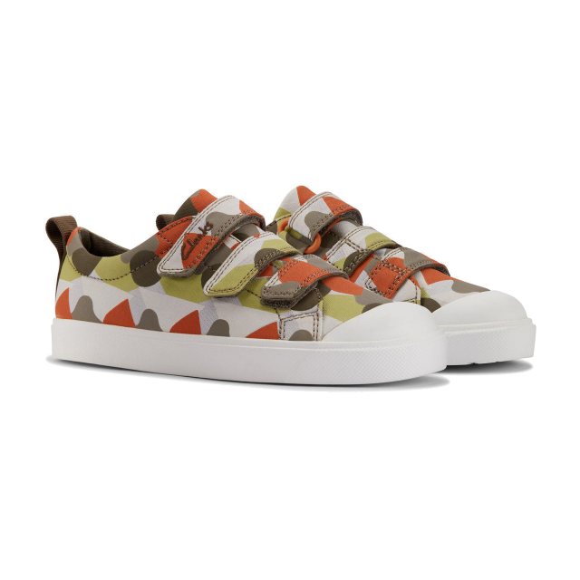 Clarks City Vibe Kid Olive Interest 26176738 Boys Shoes