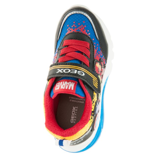 Geox J CIBERDRON BOY B Sneaker mit cooler Blinkfunktion, Freizeitschuh, Halbschuh, Schnürschuh