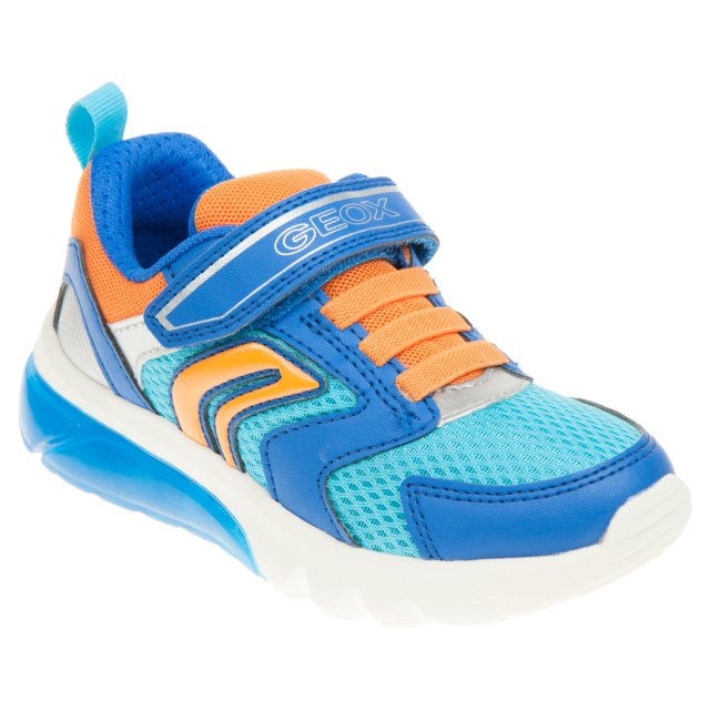 Geox J Ciberdron C Light Blue Royal J45LBC 01454 C0796 Boys Shoes Humphries Shoes